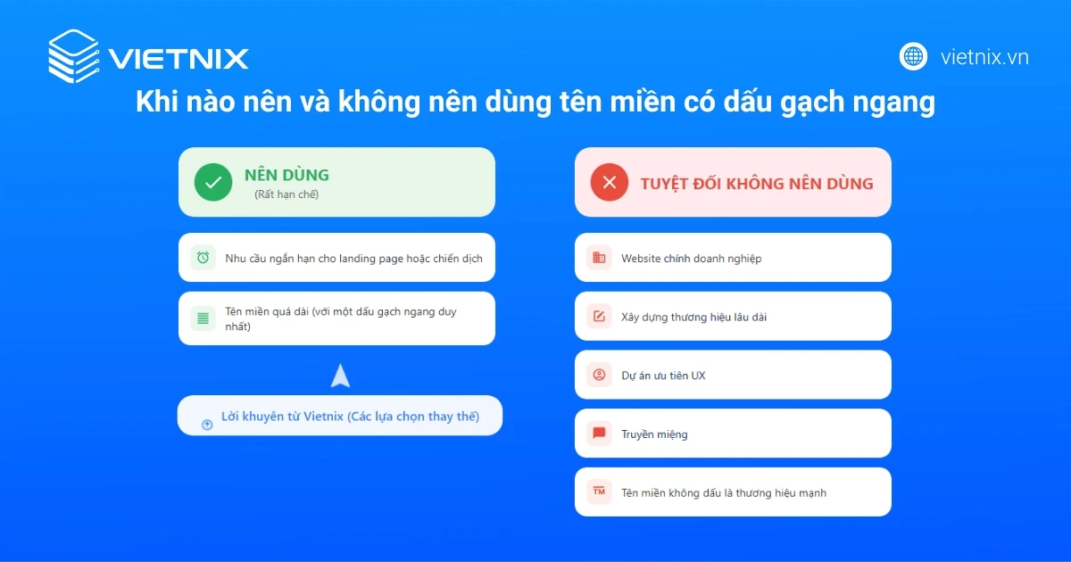 Tên miền có dấu gạch ngang: Nên hay không? Lời khuyên từ Vietnix 33 Có nên dùng tên miền có dấu gạch ngang không?