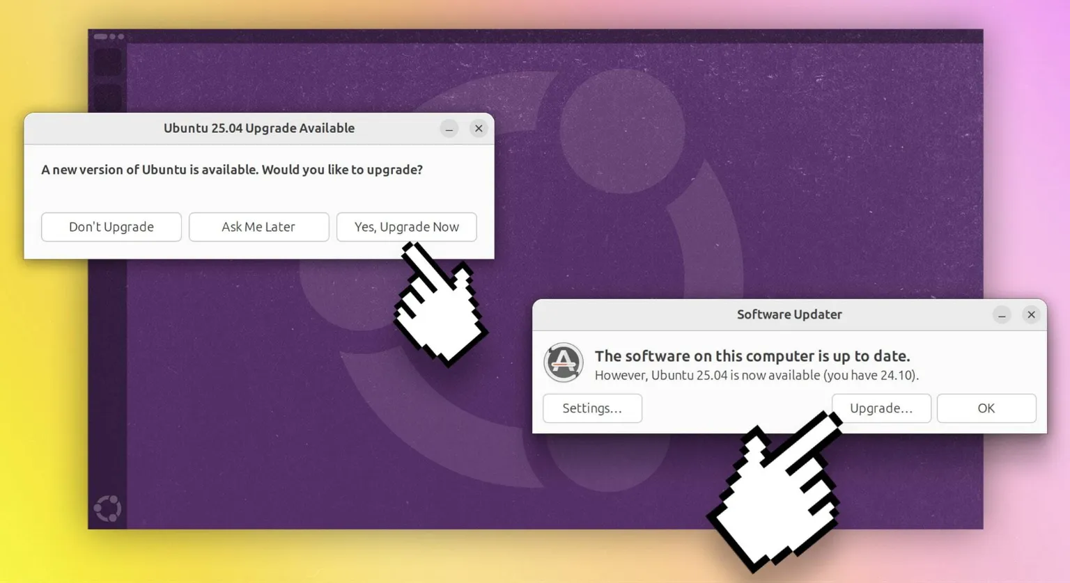 Cách nâng cấp Ubuntu 25.04 nhanh chóng và an toàn 20 Chờ thông báo nâng cấp Ubuntu 25.04 - Nguồn: Internet