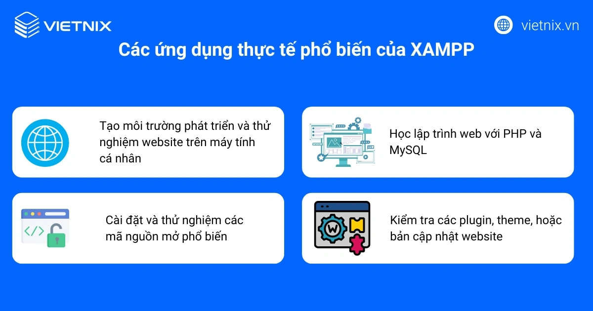 XAMPP là gì? Hướng dẫn chi tiết cách tải, cài đặt và sử dụng hiệu quả 29 Ứng dụng của XAMPP trong thực tế