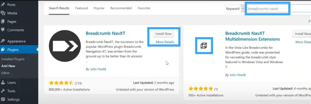 Breadcrumb là gì? 5 cách tạo Breadcrumb WordPress đơn giản, nhanh chóng 30 Cài đặt plugin Breadcrumb NavXT