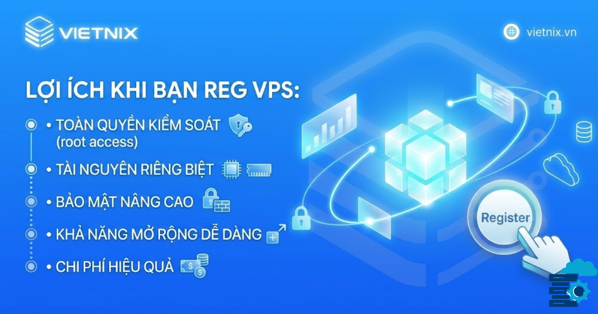 Reg VPS là gì? 4 Lưu ý quan trọng và cách Reg VPS không cần thẻ tín dụng chi tiết từ A đến Z 17 Lợi ích to lớn khi bạn reg VPS