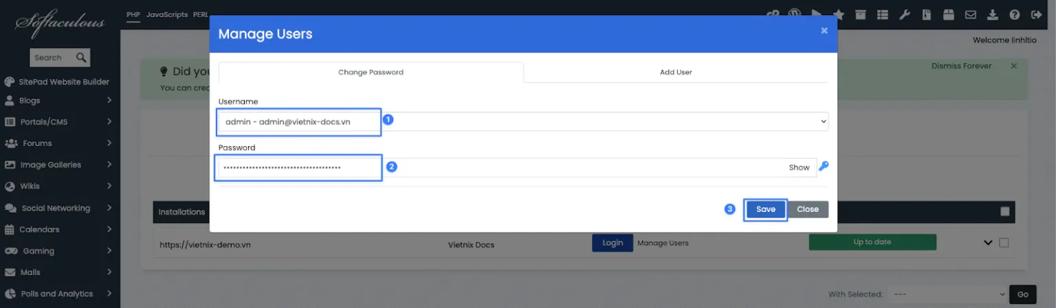 Đổi mật khẩu tài khoản Admin WordPress