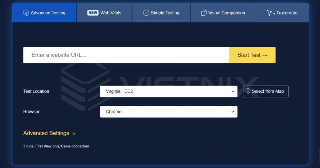12 công cụ kiểm tra tốc độ hosting miễn phí, chính xác 33 Công cụ kiểm tra tốc độ hosting website - WebPageTest