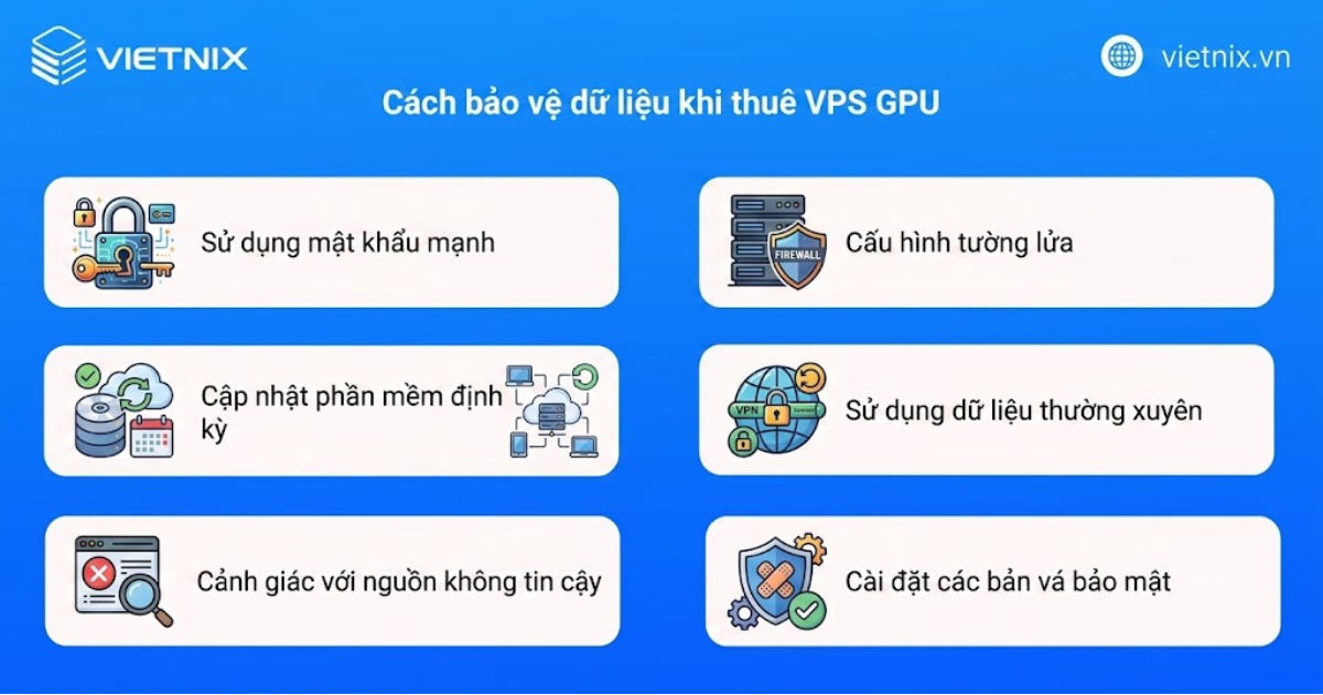 Cách bảo vệ dữ liệu khi thuê VPS GPU