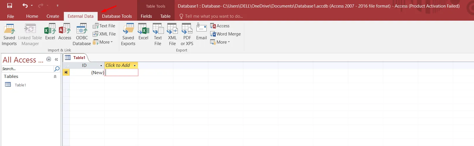 Microsoft Access là gì? Tính năng, ưu điểm và cách sử dụng chi tiết 29 Để nhập dữ liệu tự động từ một tệp khác, bạn hãy điều hướng đến thẻ External Data