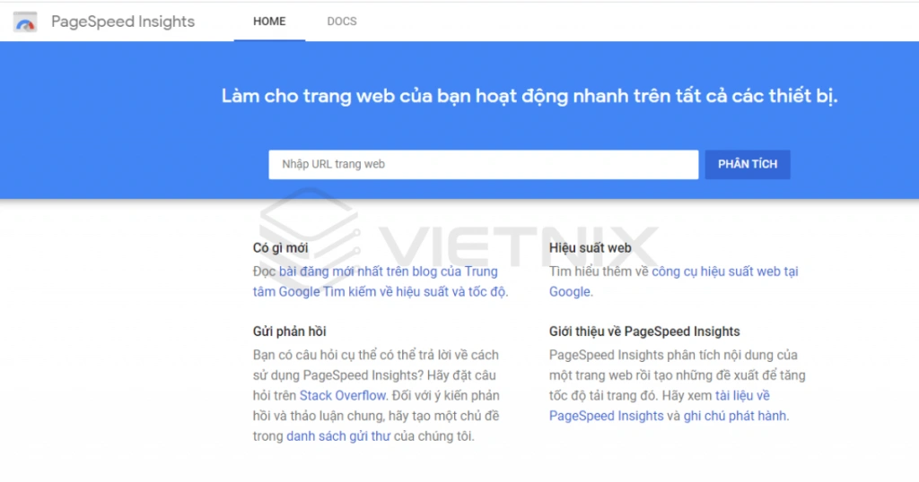 12 công cụ kiểm tra tốc độ hosting miễn phí, chính xác 34 Công cụ kiểm tra tốc độ hosting - Google Page Speed Insight