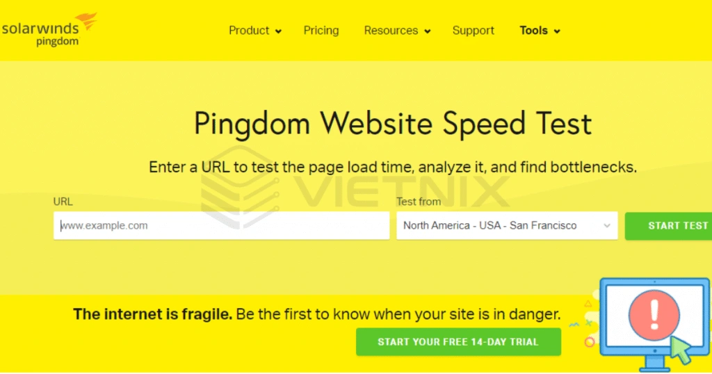 12 công cụ kiểm tra tốc độ hosting miễn phí, chính xác 35 Công cụ kiểm tra tốc độ hosting - Pingdom