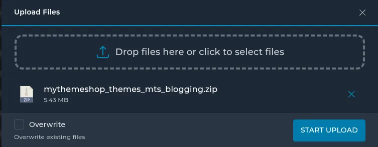 Upload file theme