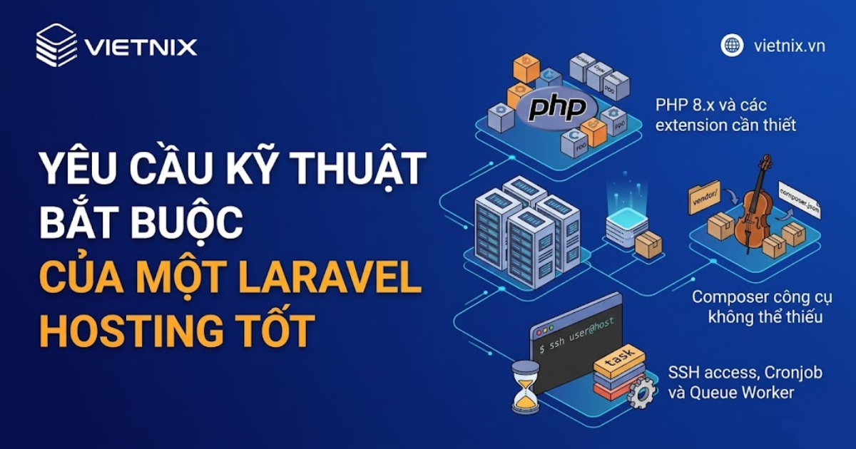 Laravel Hosting là gì? Top nhà cung cấp Laravel Hosting số 1 hiện nay 62 Yêu cầu kỹ thuật bắt buộc của một của Laravel Hosting tốt