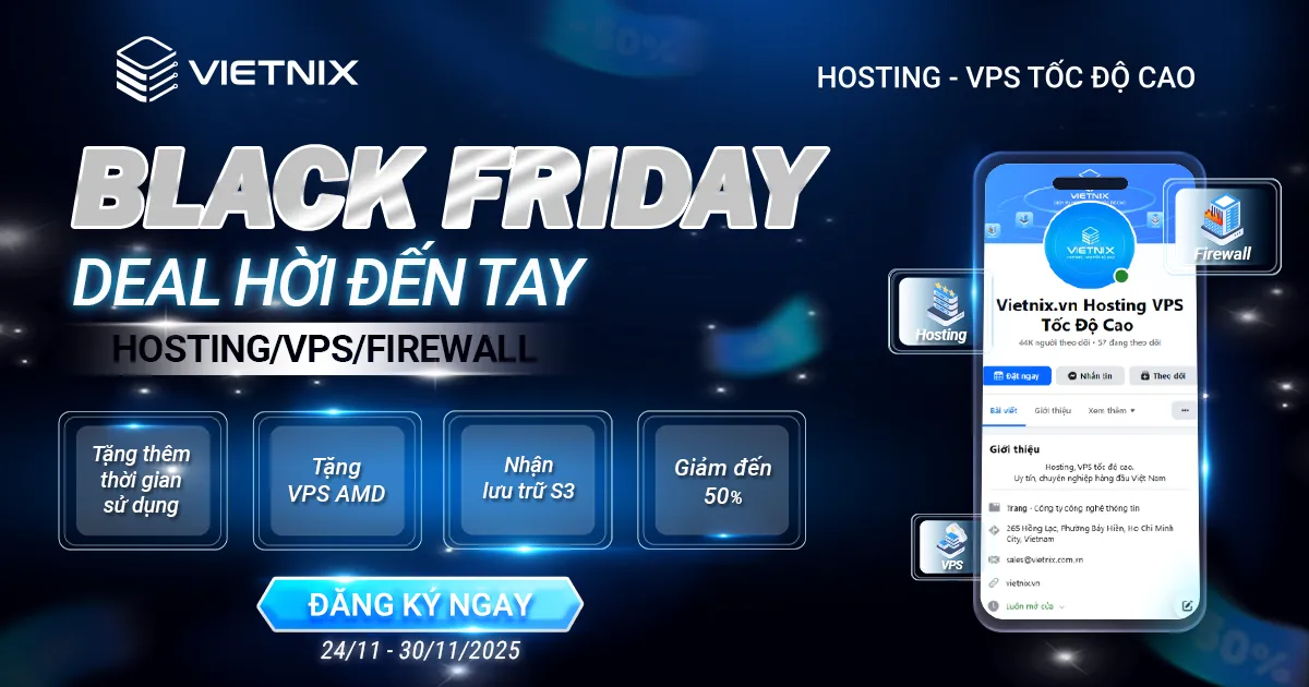 Black Friday Vietnix 2025 4 black friday hosting 2025 Vietnix