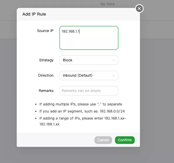 Hướng dẫn chặn IP trên aaPanel bằng tính năng Firewall 16 Cấu hình để chặn IP trên aaPanel