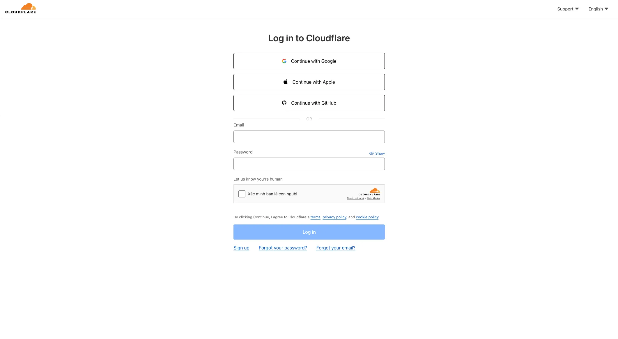 Hướng dẫn cách bật, tắt Proxy Cloudflare nhanh chóng 16 Đăng nhập Cloudflare và chọn tên miền