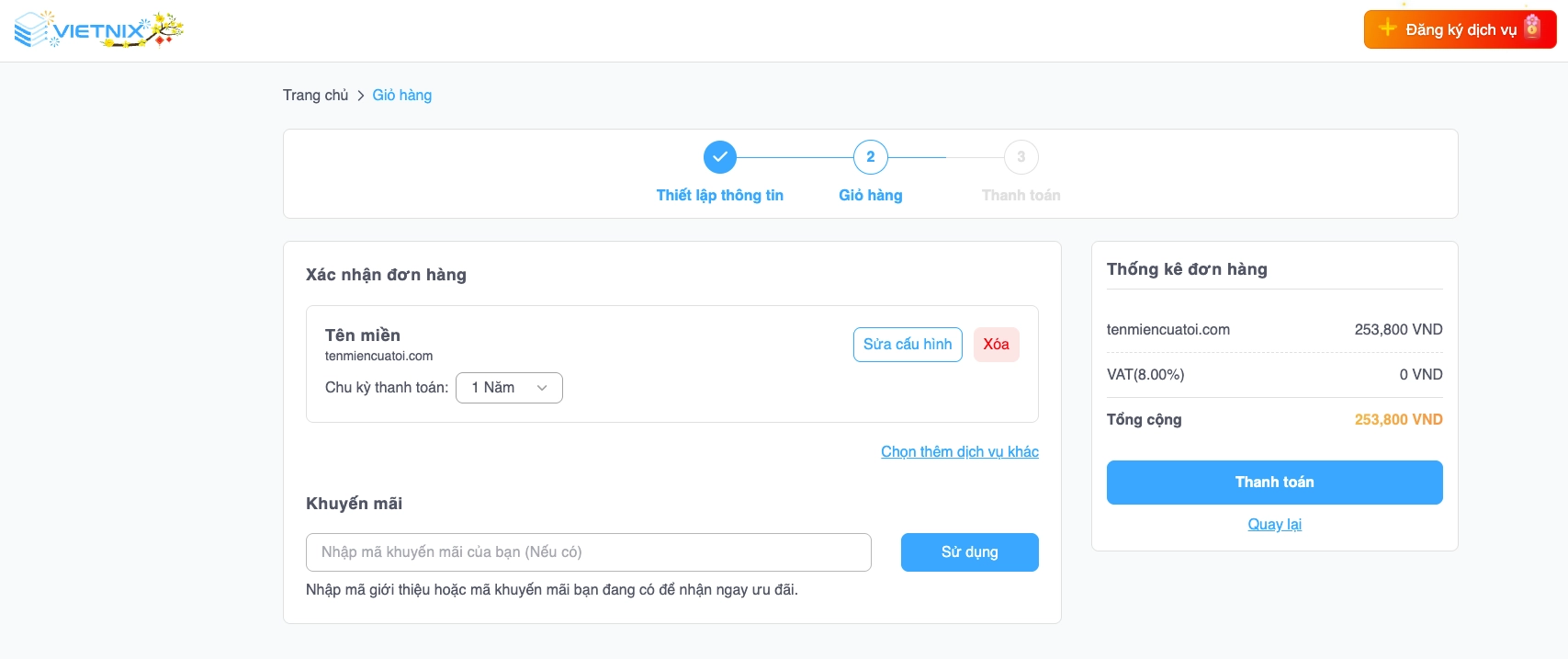 Xác nhận đơn hàng
