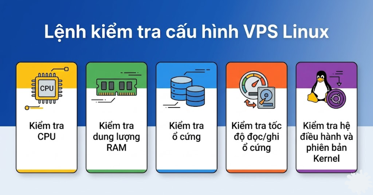 Hướng dẫn kiểm tra cấu hình VPS trên hệ điều hành Linux