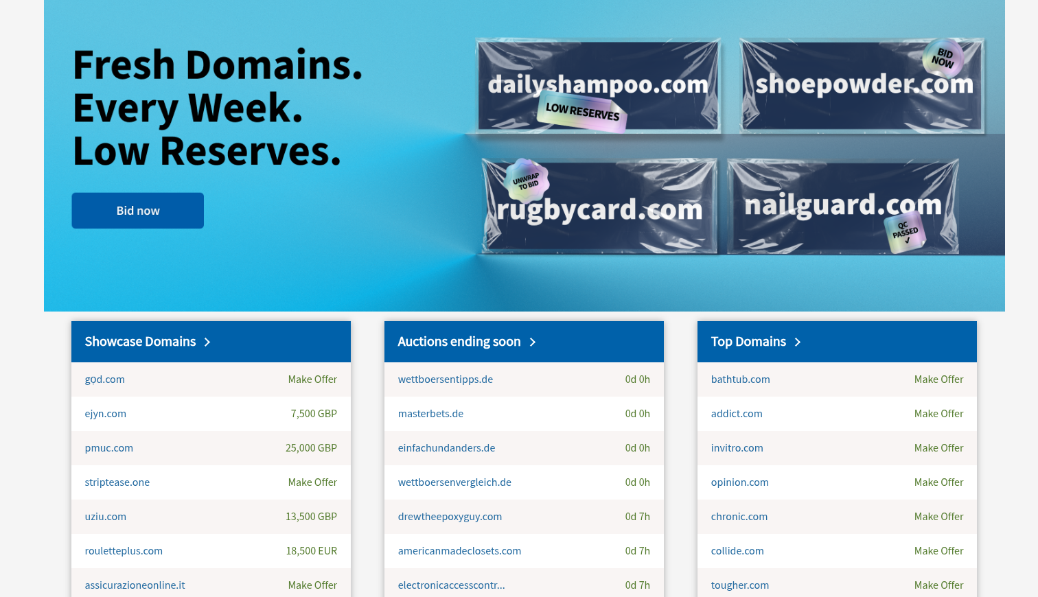 Top 6 sàn đấu giá tên miền uy tín hàng đầu hiện nay 58 Đấu giá tên miền tại Sedo