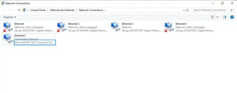 Cách tạo card loopback trên Windows 39 Network Connections