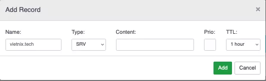 SRV Record là gì? Cấu trúc, lợi ích và cách cấu hình chi tiết 29 Điền thông tin SRV Record