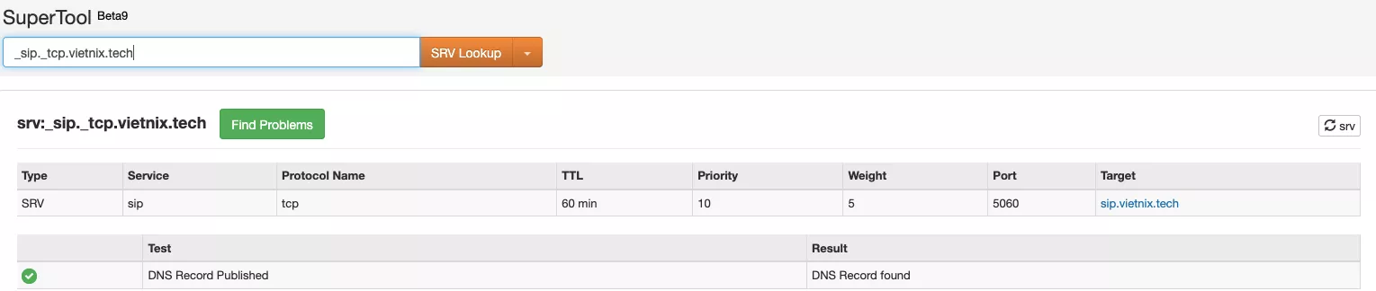 SRV Record là gì? Cấu trúc, lợi ích và cách cấu hình chi tiết 33 Website kiểm tra bản ghi SRV