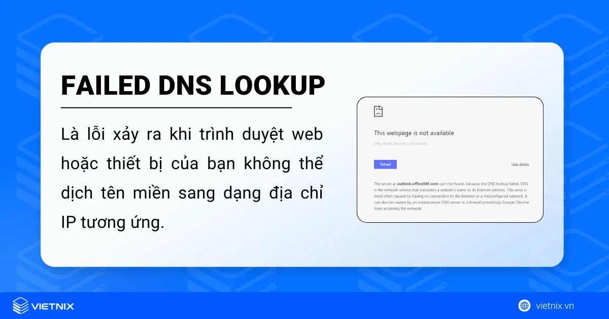 Lỗi Failed DNS Lookup là gì? Nguyên nhân và 7 cách khắc phục nhanh chóng 19 Failed DNS Lookup là lỗi hệ thống không thể dịch tên domain sang IP tương ứng