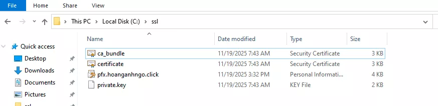 Hướng dẫn tạo file PFX từ chứng chỉ SSL chi tiết 17 Kiểm tra bằng cách mở PFX