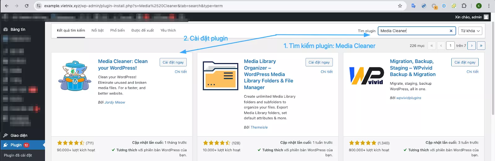 Cài đặt và kích hoạt plugin 