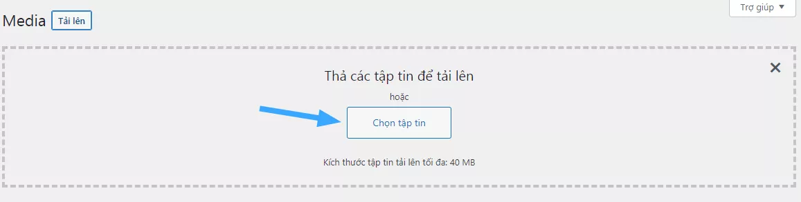 Kéo thả file cần upload 