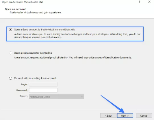 MT4 là gì? Hướng dẫn cài đặt MT4 trên máy tính cho người mới 25 Tích chọn dòng đầu tiên