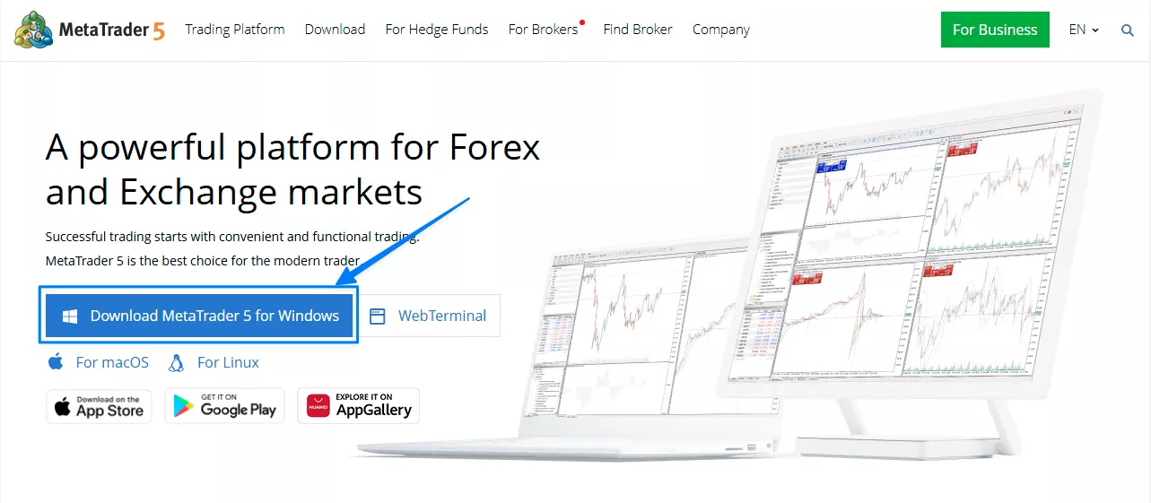cài đặt mt5 trên máy tính
