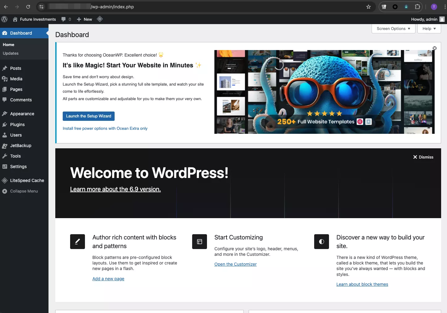 Đăng nhập WordPress Admin 
