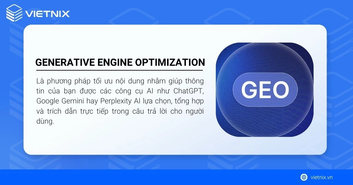 GEO là phương pháp tối ưu nội dung nhằm giúp thông tin của bạn được các công cụ AI