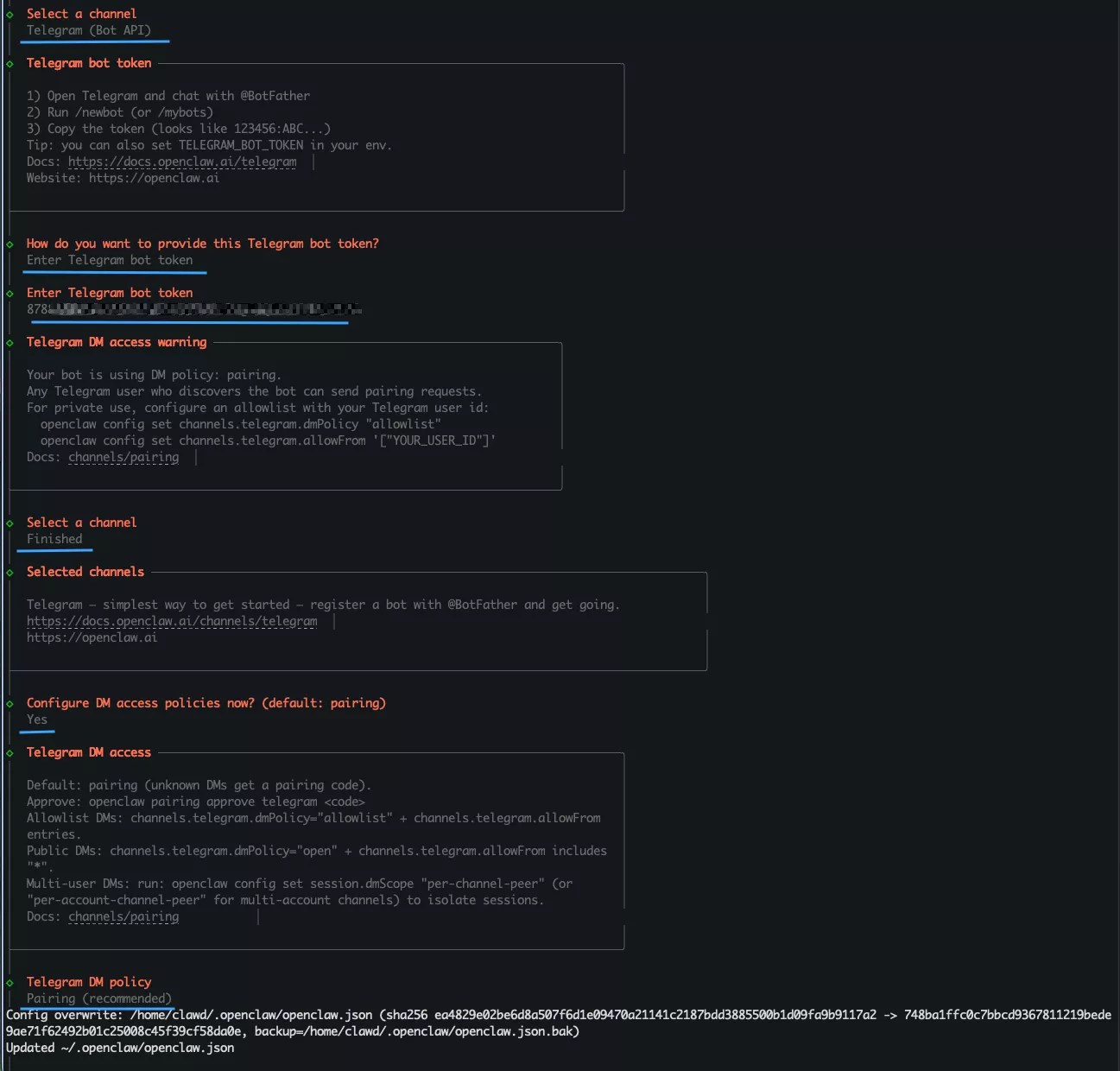 Cấu hình Channels 