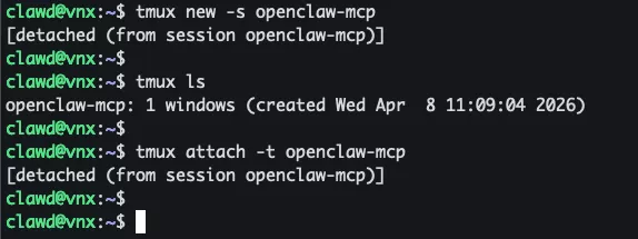 Cách thao tác với tmux 