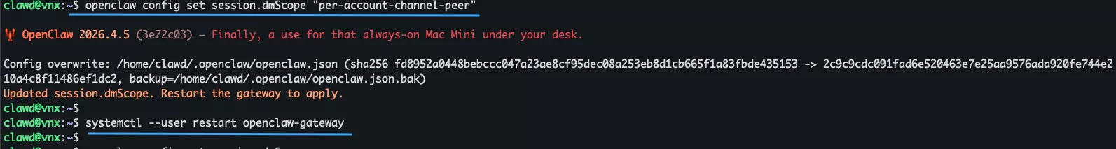 Tách session cho từng người dùng 