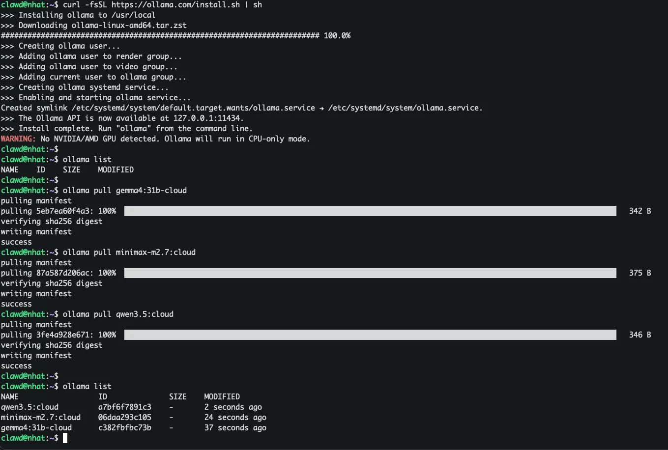 Cài đặt và cấu hình Model AI 