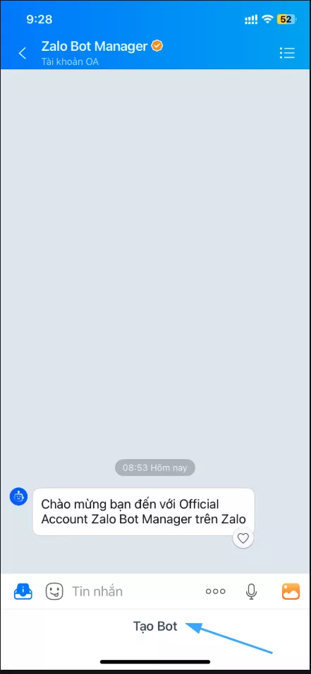 Hướng dẫn tạo Chatbot AI Zalo miễn phí với OpenClaw và Ollama (Kimi 2.5) 25 Nhấn Tạo Bot