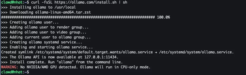 Hướng dẫn tạo Chatbot AI Zalo miễn phí với OpenClaw và Ollama (Kimi 2.5) 30 Cài đặt hoặc cập nhật Ollama
