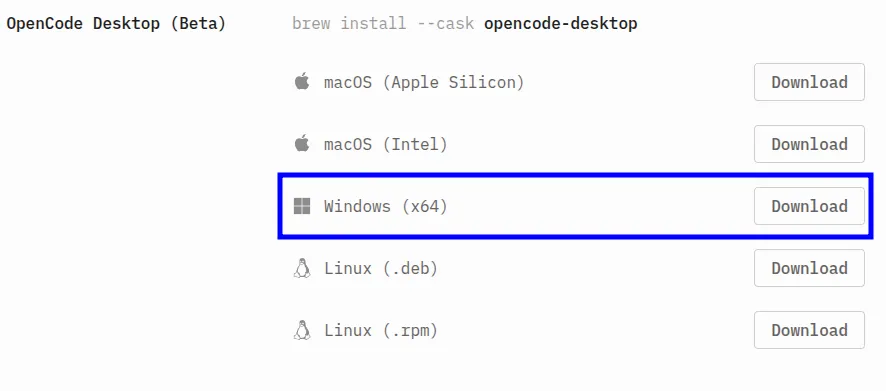 Cài đặt OpenCode trên Windows