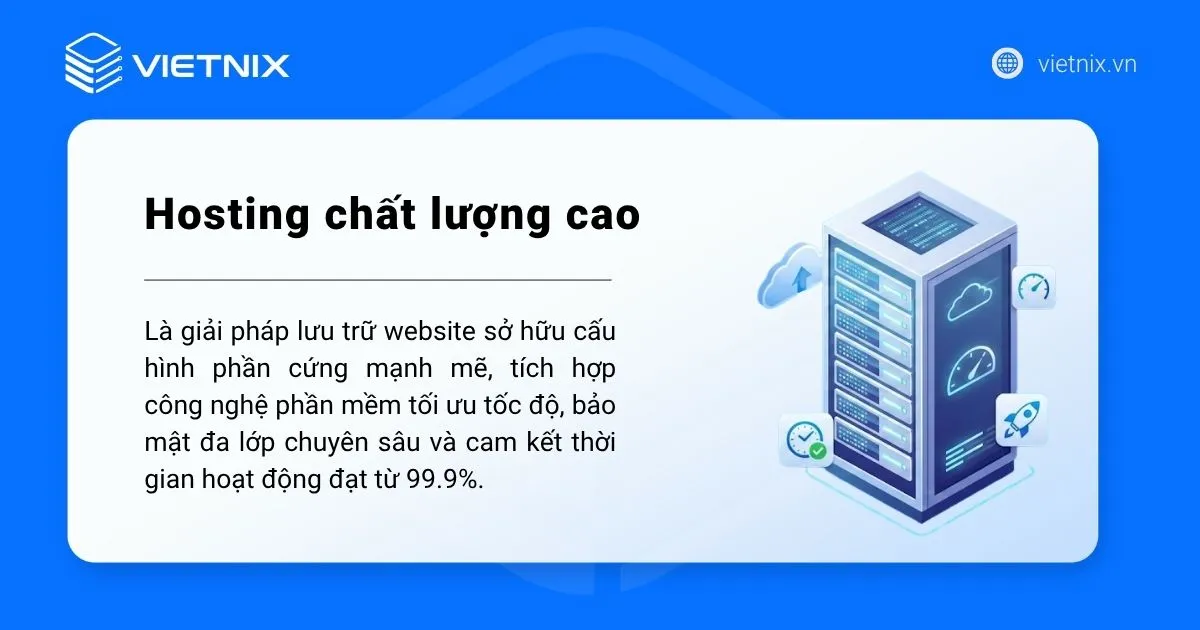 Khái niệm hosting chất lượng cao