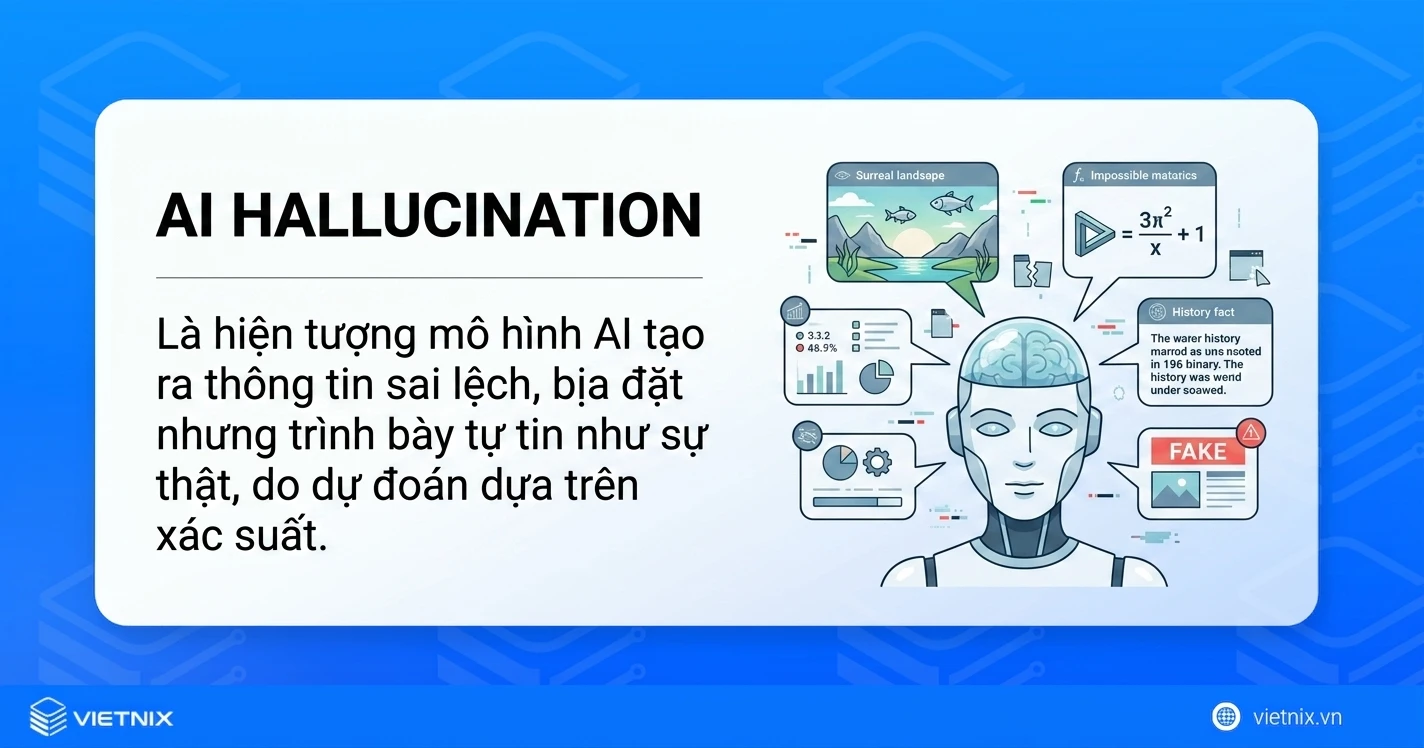 AI Hallucination là gì? Nguyên nhân và cách phòng tránh ảo giác AI 13 Khái niệm Ai hallucination