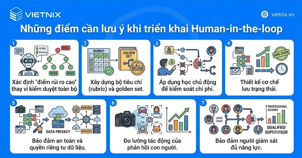 Những điểm cần lưu ý khi triển khai Human-in-the-loop