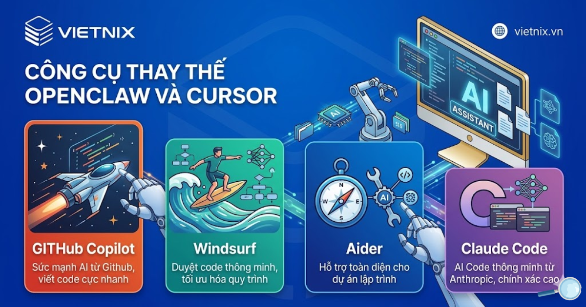 So sánh OpenClaw vs Cursor: Đâu là trợ lý AI phù hợp nhất cho bạn? 19 Những công cụ khác có thể thay thế OpenClaw và Cursor