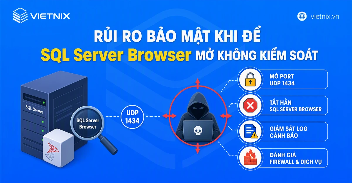 Rủi ro bảo mật khi để SQL Server Browser mở không kiểm soát