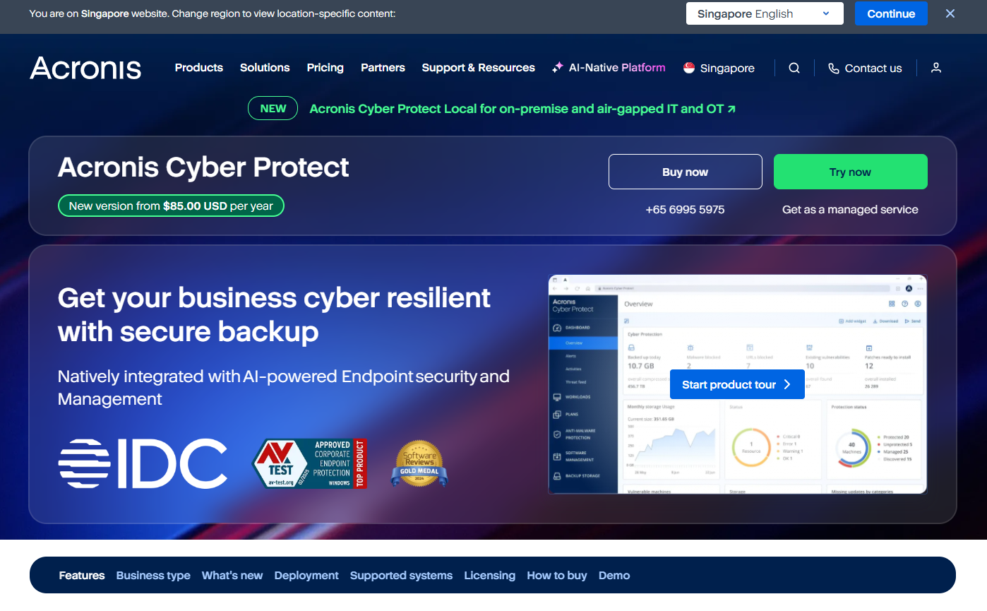 Incremental backup là gì? Khi nào nên sử dụng Incremental Backup? 26 Phần mềm bảo vệ dữ liệu toàn diện Acronis Cyber Protect
