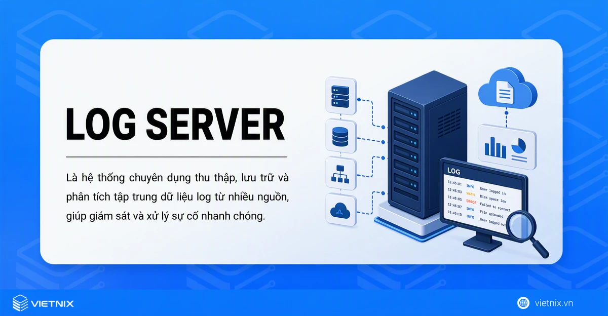 Log Server là gì? Vai trò và cách quản lý log tập trung hiệu quả cho doanh nghiệp 24 Khái niệm Log Server