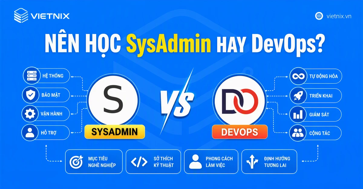 SysAdmin vs DevOps: So sánh điểm khác biệt, nên chọn vị trí nào? 24 Nên học SysAdmin hay DevOps?